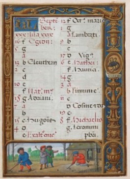 British Library, MS Additional 24098, f. 27r De pagina met de golfminiatuur