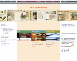 Schermafbeelding sectie Kinderboeken op DBNL