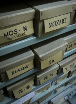 Foto van catalogussysteem waardoor deelcollecties zichtbaar worden