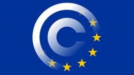 Europese vlag met copyright-teken