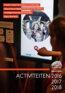 Voorpagina activiteitenverslag Vlaamse Erfgoedbibiotheken 2016 2017 2018