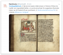 Tweet over ridderroman met afbeelding manuscript